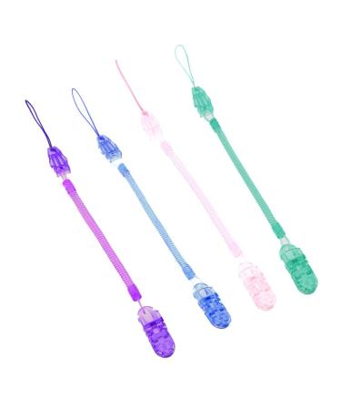 Zeaybsr 4PC Pacifier Chain Set - Pebble Gel Baby Pacifier Bands for Newborn Boys & Girls | Safe & Stylish Pacifier Holders - Buy Online on GoSupps.com