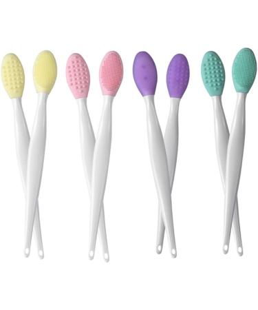 SunaOmni Lip Brush Set - 2pcs Silicone Double Sided Nose Washer & Soft Blackhead Cleaner - Exfoliator for Smooth Lips - Pink - Buy Online on GoSupps.com