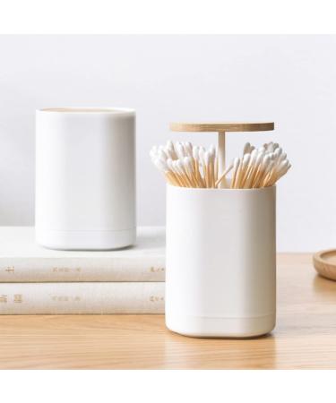 Tiantian 2 piece of automatic pop-up toothpick holder cotton swab donor box insertable 4 grilles cotton swabs toothpick container Organizer for toothpicks dental floss dental floss spikes