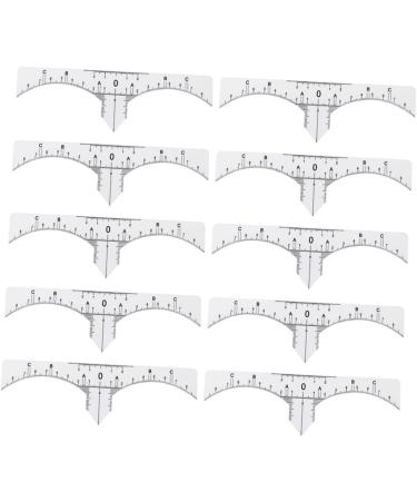 FOMIYES 10pcs Set Eyebrow Measure Ruler Sticker Makeup Ruler Guide Eyebrow Stencil Template Disposable - Buy Online on GoSupps.com