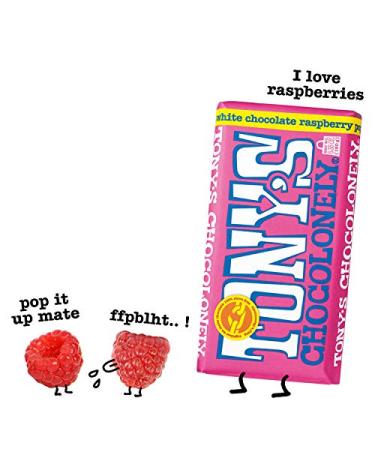 Tony's Chocolonely - Bar White Chocolate Raspberry Pop - Case of 15 - 6.35 OZ - Buy Online on GoSupps.com