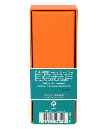 Hermes Eau D'Orange Verte for Unisex Eau de Cologne Spray 1.7 Ounce Refillable - Buy Online on GoSupps.com