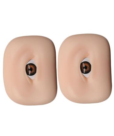 FOMIYES 4 pcs Makeup Practice Skin Boards Silicone Eyebrow Eyeshadow Training 1 count (Pack of 1) As Shown 1x2pcs