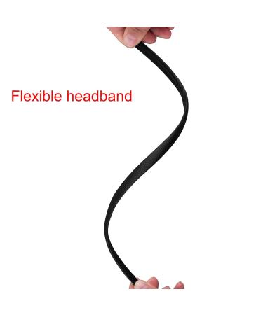 Duufin 30-Pack Satin Hairbands for Girls & Women - 1CM Black Headbands for Stylish Hairstyles - Buy Online on GoSupps.com