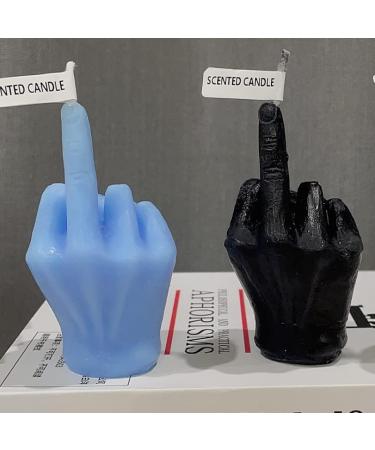 Creative Finger Shape Middle Finger Scented Candle | Funny & Unique Blue Candle for Home D cor | International Shipping Available - Buy Online on GoSupps.com