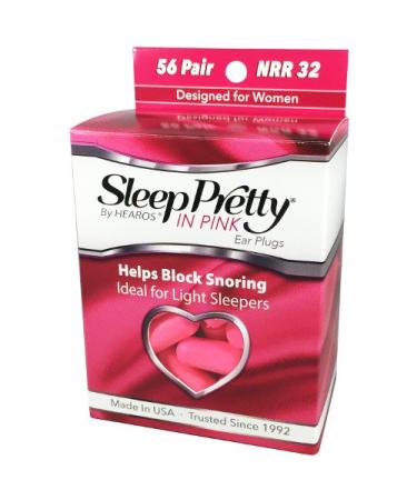 Hearos Sleep Pretty in Pink Women's Ear Plugs  56 Count 56 Pair (Pack of 1)