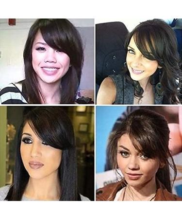 100% Real Hair Thick Side Pony Clip-In Extensions | Natural Black Straight Fringes - Buy Online on GoSupps.com