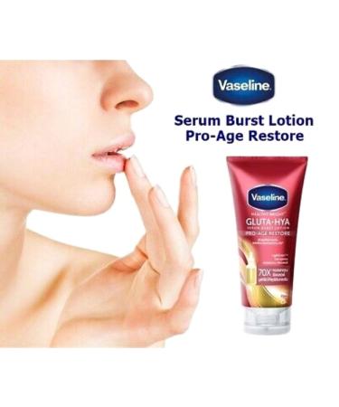 Vaseline Gluta-Hya Pro-Age Restore Serum Burst Body Lotion - Intensive Rejuvenation & Hydration with Collagen & Hyaluronic Acid - 300ml - Buy Online on GoSupps.com