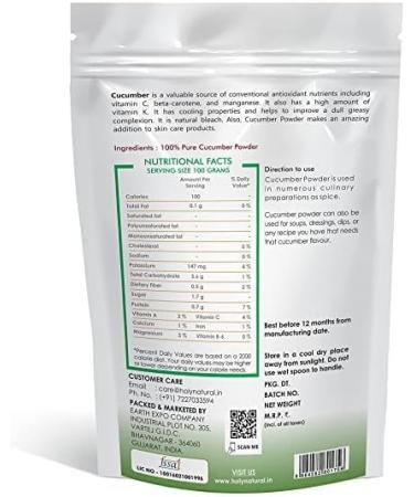 Drect Holy Natural Cucumber Powder - 100 GM - Buy Online on GoSupps.com