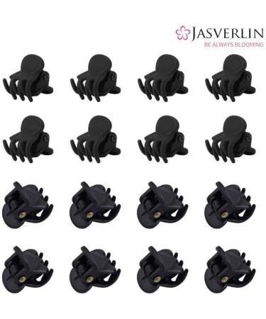 JASVERLIN Matte Black Small Hair Clips - 50pcs Mini Claw Clips for Fine Thin Hair Styling - Non-Slip Strong Grip Accessories for Women and Girls - Buy Online on GoSupps.com