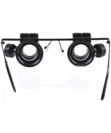 Portable Headband Headband Magnifier with LED Light Precision Tweezers and 4 Interchangeable Lens 10x/ 15x/ 20x/ 25x with Storage Bag for Clock Repair Loupe Full of Stars