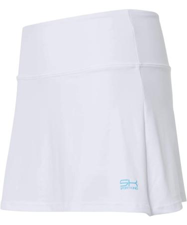 Sportkind Girls & Women s UV Protection Skort - Breathable Tennis Hockey Golf Padel Skirt with Inner Pants - XL White - Buy Online on GoSupps.com