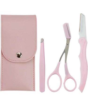 Eyebrow Trimming Set - Complete Brow Shaping Kit with Razors | Non-Slip Facial Hair Removal Trimmer | Perfectly Groomed Pink Eyebrows - Shop Internationally - Buy Online on GoSupps.com