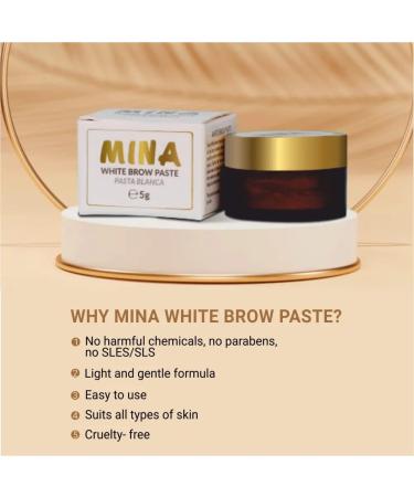 MinaiBrow Eyebrow Conditioning Cleanser 100ml + White Brow Paste 5g | Hydrating, Moisturizing, Brow Mapping & Shaping - Buy Online on GoSupps.com