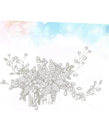 Housoutil Crystal Hair Clips Rhinestone Barrettes Pearl Hair Comb Diy Wedding Hair Accessories Bride Hairstyles Wedding Headpiece for Bride Wedding Hair Clips Crystal Hair Comb Women Hairpin - Buy Online on GoSupps.com