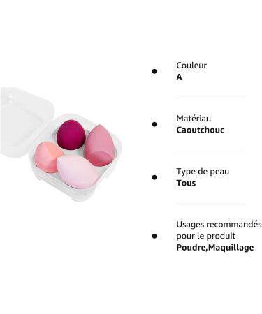 4 Pieces Pink Make-Up Sponges | Beauty Blenders for Liquid Foundation Concealer & Powder - International Shipping - Buy Online on GoSupps.com