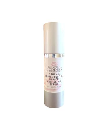 Glimmer Goddess Organic Copper Peptide Anti-Aging Serum GHK-Cu Argireline Matrixyl 3000 Hyaluronic Acid Wrinkle Repair
