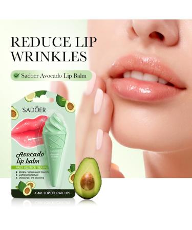 Deep Hydrating Lip Balm - Moisturizes & Lightens Lips | Peach Strawberry Honey & Avocado - 6g Tube - Buy Online on GoSupps.com