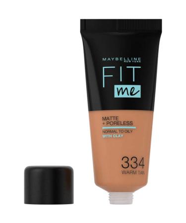 MAYBELLINE Fit Me Matte & Poreless Makeup No. 334 Warm Tan - 30 ml | Buy Internationally Online - Buy Online on GoSupps.com