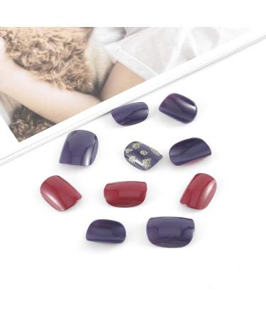 Sethexy Square Wrong Nails - Sparkle Red & Blue Acrylic Press-On Nail Art - 24 Complete Cover Tips for Women & Girls - Shop Internationally! - Buy Online on GoSupps.com