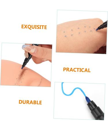 Healeved 10pcs Marker Pen Waterproof Brow Pencil Pen Brow Pen Tool Pen Plastic 13.9x1.8cm Blue - Buy Online on GoSupps.com