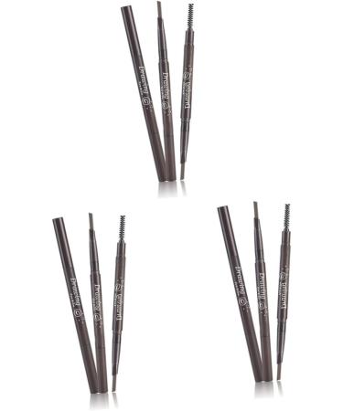 BIUDECO 3pcs 2 1 Eye Brow Brush Eyebrow Makeup Eyebrow Pencil Waterproof Eyebrow Pencils Preamp Stand - Buy Online on GoSupps.com