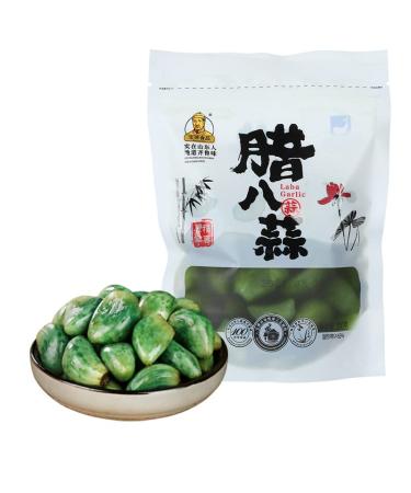 Laba garlic emerald green garlic pickled pickles sweet and sour garlic Honey garlic Shandong specialty pickled vegetables condiment (Laba Garlic 200g (bagged) 3 can) Laba Garlic 200g (bagged) 3 can