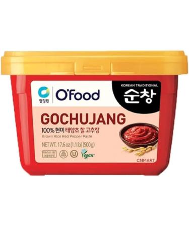 O Food Gochujang Korean Traditional Brown Rice Red Pepper Hot Chilli Paste 500g (Pack of 2) by CNMART - Buy Online on GoSupps.com