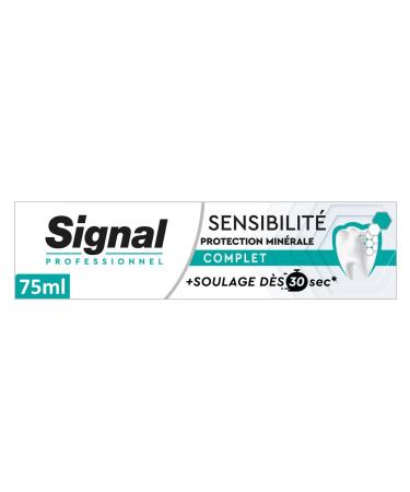 SIGNAL – Professional Sensitivity Toothpaste Mineral Protection – Complete – Relief from 30 seconds – 88% ingredients of natural origin – 75ml