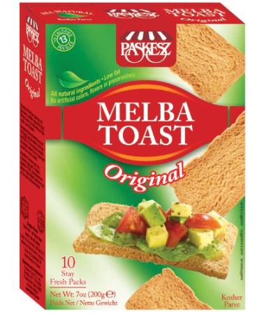 Paskesz Melba Toast, Melba Toast Original, 7-Ounce Package (Pack of 7)