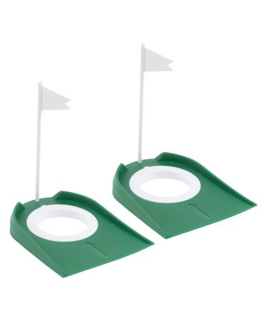 WSERE 2 Pack Golf Putting Cup Indoor Practice Training Aids Indoor Outdoor Golf Putting Hole Putter Regulation Cup