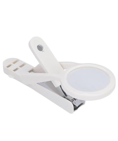 Stainless Steel Adjustable Nail Snap with Magnifying Glass for Seniors - Fingernail & Toenail Cutter Care (White) - Buy Online on GoSupps.com