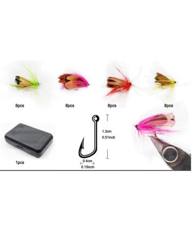 Emiif Fly Fishing Flies Set - 32PCS Dry/Wet Nymphs & Ants for Bass Trout Salmon - Premium Quality International Shipping - Buy Online on GoSupps.com