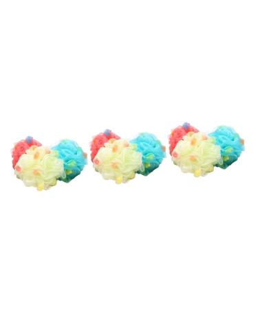 Balacoo 9 Pcs Shower Ball Bathing Scrubber Sponge Exfoliating Brush Shower Loofah Body Sponge Loofahs Shower Puffs Ball Body Scrubber Puff Mesh Bath Sponge Shower Loofahs Pouf Take a Bath
