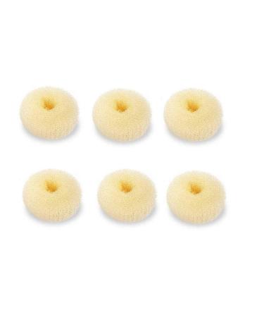 Extra Small Hair Bun Maker for Kids, 6 PCS Chignon Hair Donut Sock Bun Form for Girls, Mini Hair Doughnut Shaper for Short and Thin Hair (Small Size 2 Inch, Beige)