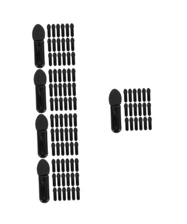 Baluue 500 Pcs Mini Eyeshadow Swab Eyelash Applicator Mini Lip Brush Eyeshadow Sponge Brush Plastic Black