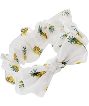 Lurrose Women's Pineapple Pattern Hair Band | Sweet Fruits Forehead Ligaments | Cosmetic Headgear for Girls | Face Wash Headband (White) - Buy Online on GoSupps.com