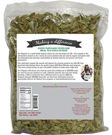 Jiva Organic Green Cardamom Pods Whole - Non-GMO - Premium Quality - 3.5 oz Bag - Buy Online on GoSupps.com
