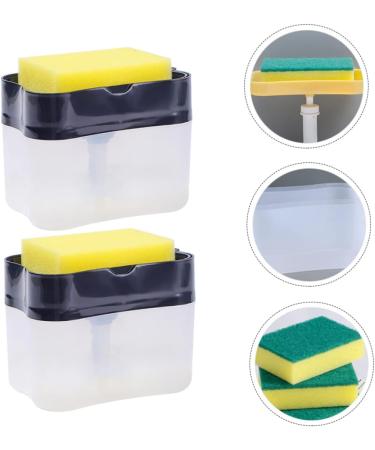MAGICLULU 2 Sets Soap Dispenser Dish Detergent Sink Sponge Holder Liquid Dispenser Dish Soap Wood Fish Practical Soap Pump Detergent Case Dishwashing Sponge Holder Tableware Abs Laundry Soap - Buy Online on GoSupps.com
