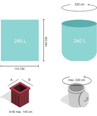 Zuras 240L Organic Waste Bags - 20 Compostable & Biodegradable Garbage Bags DIN EN 13432 Certified Tear-Resistant & Waterproof - Buy Online on GoSupps.com