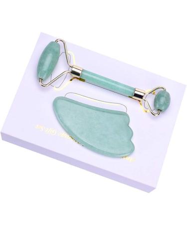 Jade Roller & Gua Sha Set Jade Roller for Face Gua Sha Facial Tools Anti Aging Jade Roller- Green Quartz Skin Care Tools for Face Massager Body Eyes Neck Skin Tightening(Green) - Buy Online on GoSupps.com