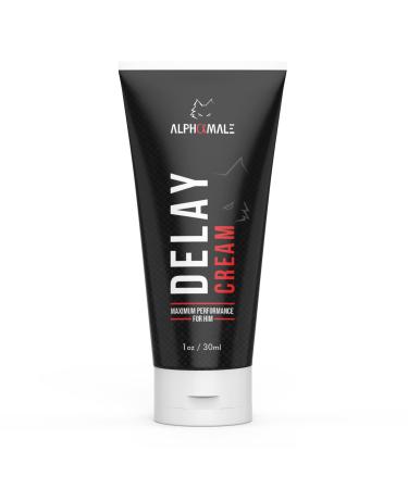 AlphaMale - Delay Cream - Male Genital Desensitizer Topical Lidocaine Numbing Cream - Delay Cream Climax Control for Men - Fast-Acting Stamina-Enhancing - 1oz (30mL)