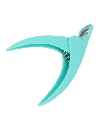 False Nail Tip Clipper Adjustable DIY Stainless Steel Nail Tip Cutter Manicure for Square Nail (Green)