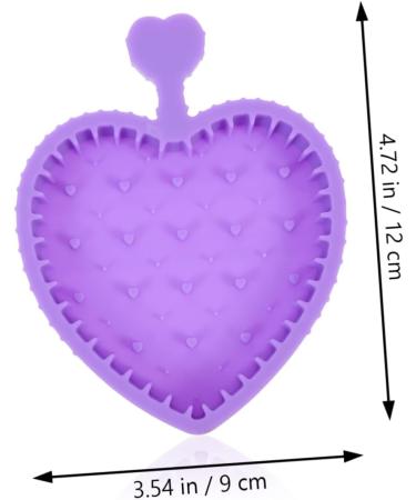 Healeved Makeup Brush Cleaning Pad Makeup Brush Cleaner Pad Beauty Tools Heart Brush Cleaner Pad Makeup Pallete Gloves for Cleaning Makeup Cleaner Cosmetic Purple Foldable Dryer 12x9cm Purple - Buy Online on GoSupps.com