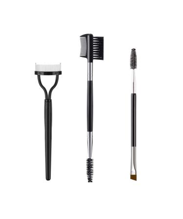 SWEET VIEW Eyebrow Brush Eyelash Separator Brow Comb & Spoolie Professional Eye Makeup Tools (3 Pieces Set)