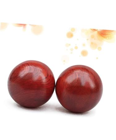 Solustre 4-Piece Wooden Baoding Massage Balls - Stress Relief & Fitness Hand Strengthening Device - Buy Online on GoSupps.com