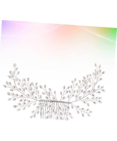 DOITOOL Hair Accessory Hair Accessories Hair Piece for Women Hair Trinkets Hair Ornaments Handmade Hair Comb Elegant Headdress Party Headwear Manual Hairpin Pearl Headgear Women's White - Buy Online on GoSupps.com