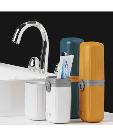 Hoshen Portable Travel Toothbrush Cup - Multifunctional Toothbrush Holder & Wash Cup for Toothpaste & Toothbrush Storage - Dark Blue - Buy Online on GoSupps.com