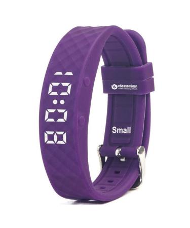 eSeasonGear VB80 8 Alarm Vibrating Watch Silent Vibration Shake Wake ADHD Medication Reminder Purple-Small Small 4.5-7.5