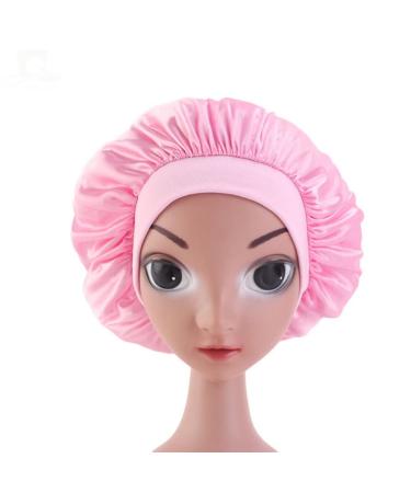 LEORX 5pcs Children Satin Sleeping Cap Set - Soft Bonnet with Wide Elastic Band for Kids (Yellow Purple Black Pink Red) - Buy Online on GoSupps.com